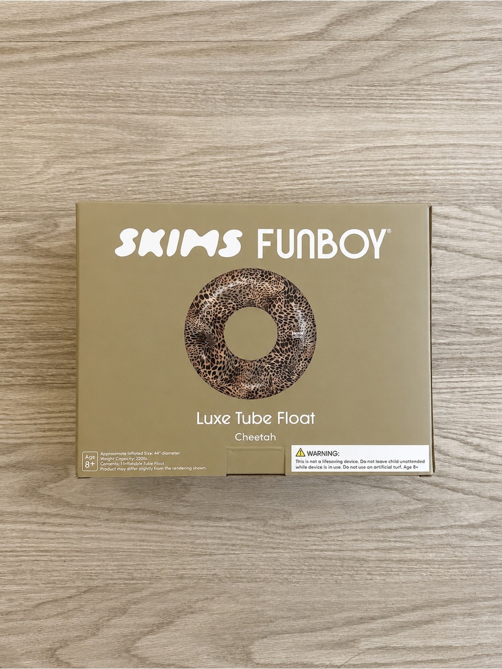 FUNBOY X SKIMS Embossed Luxe Tube Float In Limited Edition Cheetah Skin Print